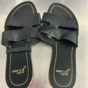 J. Crew Black Minimalist Sandals
